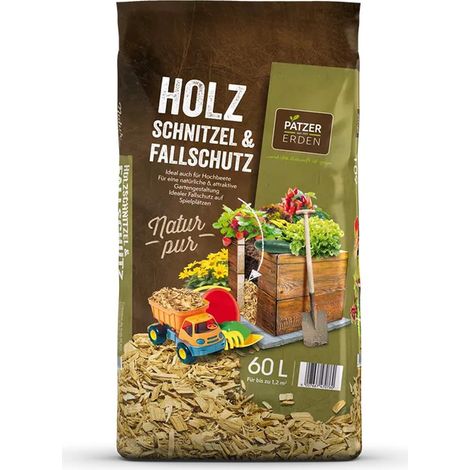 PATZER NATUR PUR Holzschnitzel & Fallschutz - 60 Liter