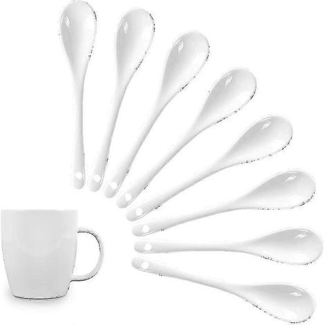 Lot de 10 cuillères à œufs en porcelaine. (1/3)