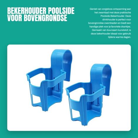 Porte-gobelet de piscine en plastique pour piscine hors sol - 2 pièces (1/5)