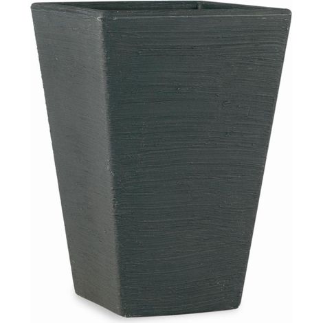 Vaso quadrato in resina Giglio 60 cm. Antracite