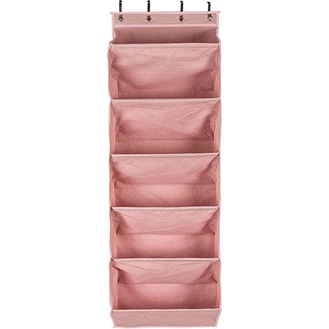 Hängeorganizer Kleiderschrank Aufbewahrung 6 Fächer rosa (1/4)