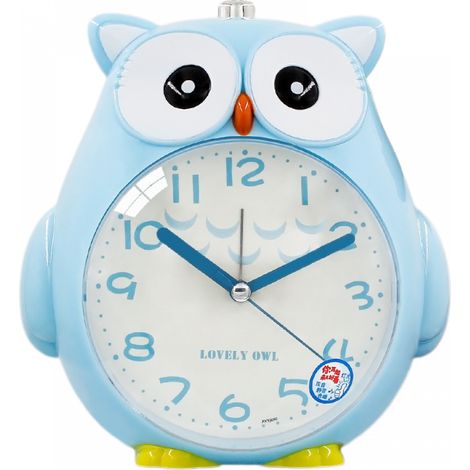 Réveil SAYTAY pour chambre, réveil hibou avec veilleuse, horloge de bureau décorative pour enfants et étudiants (bleu) qd (1/5)