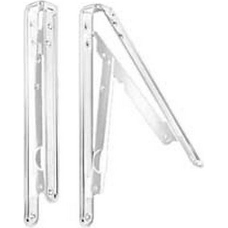 2PZ MENSOLE PIEGHEVOLI BIANCHE - mm.200x200 colore bianco