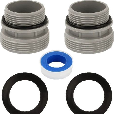 4560 Raccord de Pompe à Piscine, 2 PCS Adaptateur Pompe Piscine, Adaptateur Tuyau Piscine, Connecteurs de Tuyau de Piscine 40 mm à 1 1/2", Compatible avec Pompes Filtrantes Intex et Coleman (1/5)