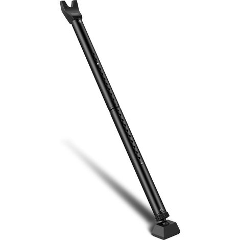 Barre de sécurité réglable pour porte coulissante, barre de verrouillage télescopique haute pour porte française, serrure de terrasse coulissante, noir (1/5)
