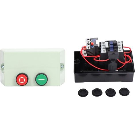 Interruttore di controllo per avviamento magnetico di motori elettrici con protezione motore e rondelle in gomma 1218A (1/5)