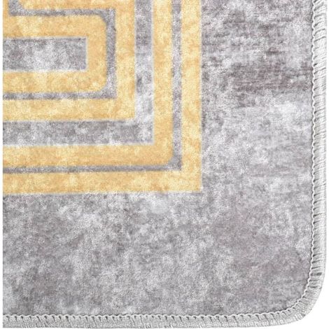 Moderner Wohnzimmerteppich – Waschbarer, rutschfester Teppich 160 x 230 cm, Grau, BV638738 – BonneVie (1/5)