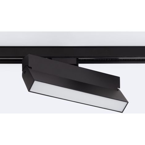 Foco Carril Lineal LED Monofásico 24W Regulable CCT Seleccionable Elegant Negro (3000K - 4000K - 5000K) Seleccionable