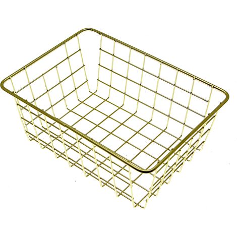 Dekorativer Obstkorb aus Metall mit goldenem Draht (1/5)