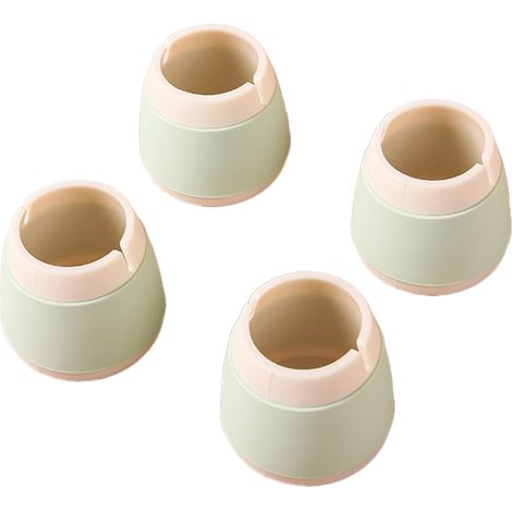 Protège Pieds Chaise - Coussinets Silicone Antidérapants - Protection Sol Maison - Lot De 4 Vert Clair (1/5)