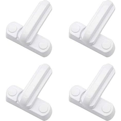 Lot de 4 serrures loquets en alliage d'aluminium – Sécurité renforcée pour fenêtres et portes PVC – Installation facile et durable (1/5)