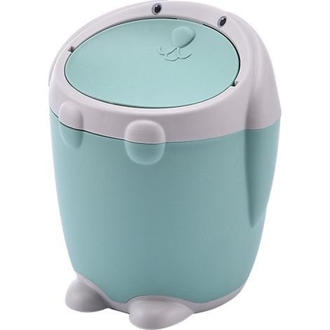 Petite poubelle de bureau multifonctionnelle, robuste et durable, avec tri sélectif, en forme de lapin. (1/2)