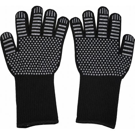 Gant anti-chaleur 800 °C taille unique 33 cm motif pois gris à l'unité 33 réf 1276 33 × 12 × 3 cm 130 g – Livraison gratuite
