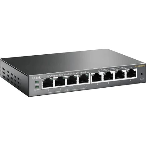 TP-Link TL-SG108PE L2 Gigabit Ethernet 10/100/1000 PoE Preto