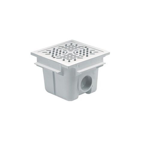 Sumidero Piscina Hormigón PVC  Cuerpo y Reja Ø 2" (63mm)  Conexión Rosca Inferior  Seguridad Fondo Obra Gresite