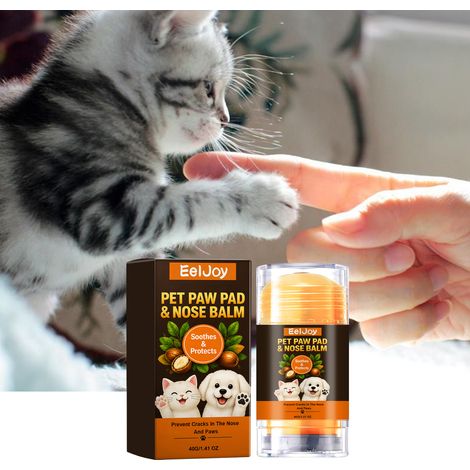 Crème en stick pour le soin des pattes et du nez des animaux de compagnie : améliore la rugosité et adoucit les pattes et le nez des chats et des chiens, offre une protection contre les hautes tempéra (1/5)