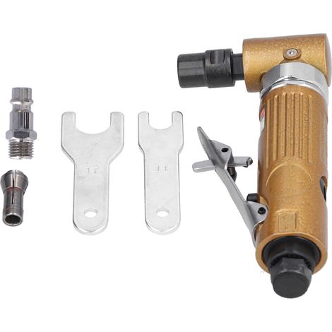 Meuleuse pneumatique 1/4 po 20 000 tr/min, polisseuse d'angle à commande pneumatique, kit d'outils, prise UE