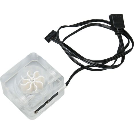 Compteur de débit d'eau G1/4 3 voies en acrylique transparent avec hélice 8 pales pour refroidissement PC - Blanc (1/5)