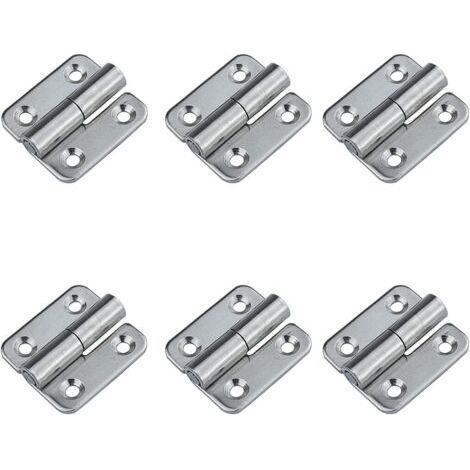 (Droite)6 charnières amovibles 1,5' petits joints coulissants charnières de porte amovibles en acier inoxydable 304 gaucher (1/5)