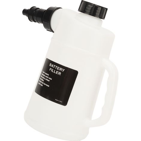 Pichet de remplissage de liquide de voiture, remplissage de batterie de 2 litres, Valve d'arrêt automatique sans goutte à goutte pour voitures, camions, camping-car, voiturettes de Golf.