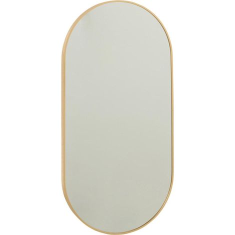 Miroir Mural Ovale "Grale" 100cm Or (1/3)