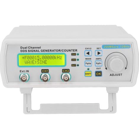 Générateur de fonctions DDS DC5V MHS5212A, générateur de signaux à double canal, norme européenne. (1/5)