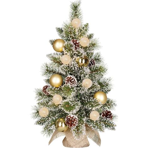 Black Box Trees sapin de Noël artificiel Blanc chaud H60xl39xL39cm (1/5)