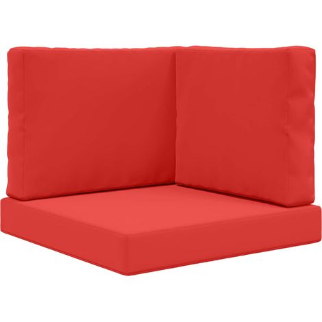 Maison Exclusive - Cuscino per divano da esterno 3 pcs Rosso Poliestere