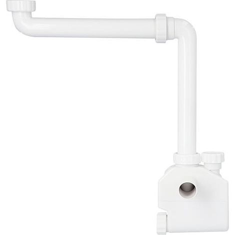 Siphon plat de lavabo DN32(1 1/4") x Ø32 mm avec ouverture de nettoyage, pour montage sous meuble (1/4)