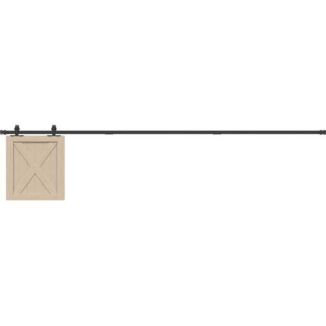 Schiebetürbeschlag Set für Schranktüren 244 cm Karbonstahl