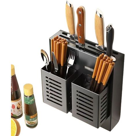 Porte-Coateau-Universum für Comptoirs de Cuisine Ensemble von Baguette-Organismen Garnitur von Couverts aus rostfreiem Edelstahl Égouttoir à Couverts (1/5)