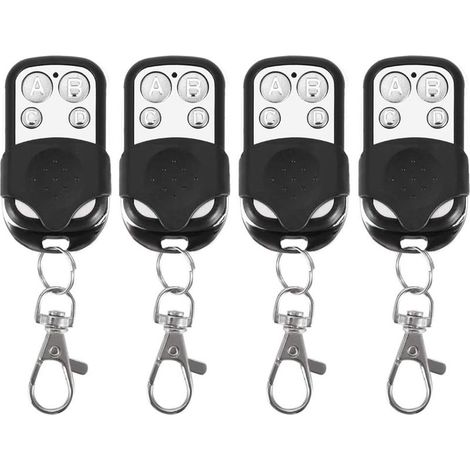 4 Universal Remote Controls, Clone Electric Garage Door Opener, 433MHz Replacement Remote Control, Four Button Garage Door Remote Control, Wireless Remote Control (1/5)
