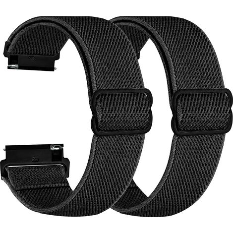 22mm Nylon Strap Compatible with Samsung Gear S3 Classic, Black (1/5)