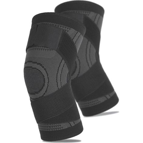 1 Paire Genouillère de Soutien pour Course Basket Volleyball Protection Articulaire Noir (1/5)