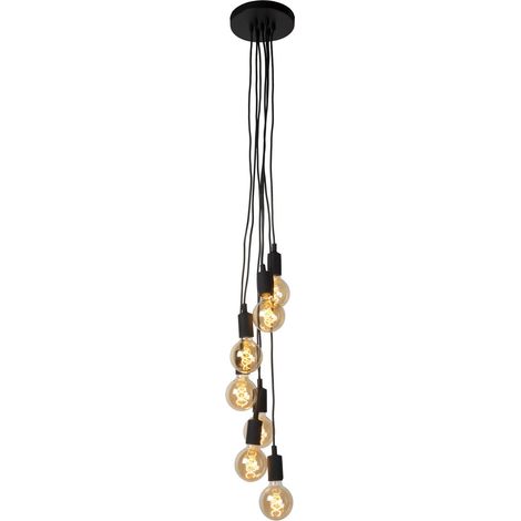 Lampe suspendue à 7 lampes Fix Noir - 08408/07/30 (1/2)