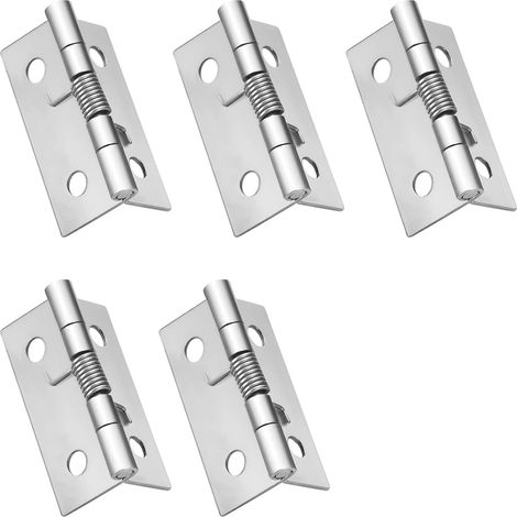 Charniere Porte Placard Charnière, Porte Invisible Lourde Charniere Inox 5 Pcs Charnières Gond de Portes Paumelle, 3.830.6cm, Argent (1/5)