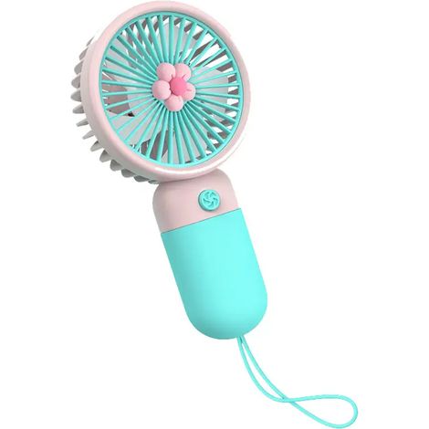 Mini ventilateur portable rechargeable par USB - Portable et coloré pour se rafraîchir en été-AquaForge (1/4)