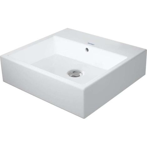 Lavamanos Duravit VERO AIR con rebosadero 450x350mm sin orificio para grifería blanco (1/2)