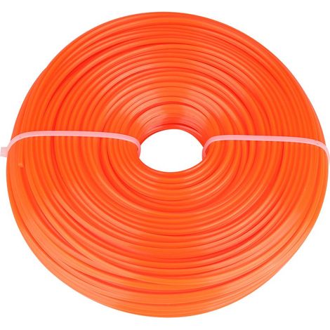 Fil de coupe-bordures en nylon de 2,4 mm, fil carré, pour coupe-bordures thermiques, 100 m (1/5)