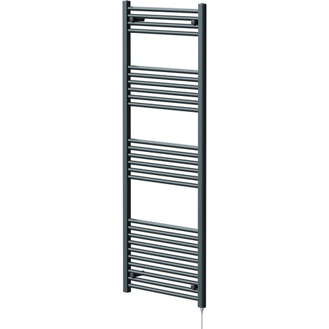 Pizarro Anthracite 1600mm x 600mm Straight Electric Heated Towel Rail (1/5)
