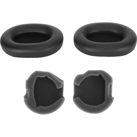 Coussinets d'oreille en similicuir, isolation phonique et mousse à mémoire de forme pour casque sans fil WH 1000XM5, noir (1/5)