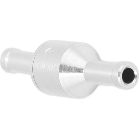Clapet anti-retour 1 voie en alliage d'aluminium argenté pour ligne de carburant eau huile diesel essence 6mm/0.24in (1/5)
