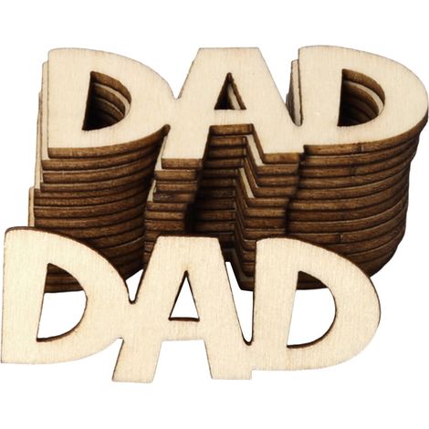 Lettres En Bois - Tranche De Tilleul Non Finitionnée - Pour Décoration Festive Anniversaire Mariage Jour Des Pères - Lot De 15 (1/5)