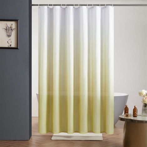 Duschvorhang 180x200cm Wasserdicht H200 x B180 cm (1er Pack) Beige (1/5)