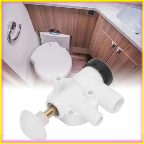 Valve de Toilette RV, 385314349 de Remplacement pour Toilettes à Chasse D'eau à Pédale Sealand Traveler et VacuFlush (1/4)