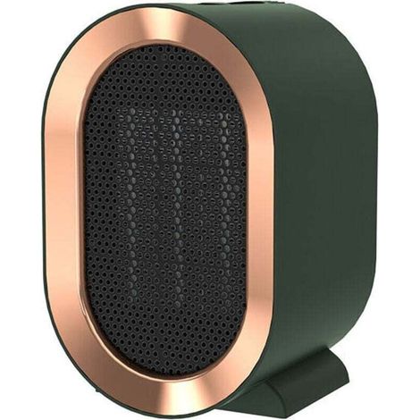 1200W Petit radiateur soufflant mobile en céramique Economie , XU,d'énergieRafraîchisseur pour salle de bain et bureauChauffage portable avec filtre à air - Vert - KZQ (1/3)