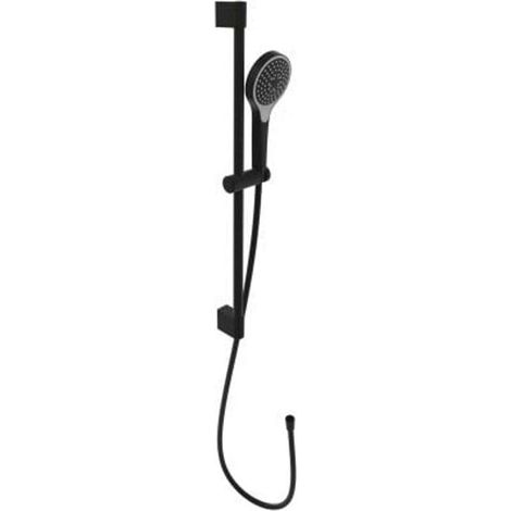 Villeroy & Boch Verve Showers - Set Handbrause, Stange und Schlauch, 3 Strahlarten, schwarz matt TVS109007UK0K5