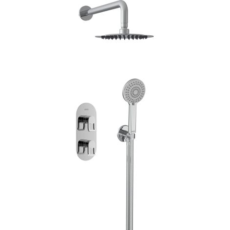 Bristan Saffron Concealed Dual Control Shower Pack2 Chrome