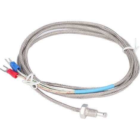 Capteur de température PT100 sonde à vis WZPT-M8 transducteur industriel -200-450°C câble blindé 2000mm (1/5)