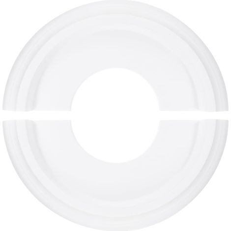 Split Ceiling Medallion 25 x 10 cm PU White for Light Fixtures  Ceiling Medallion, Chandelier to Cover Light Fixtures (1/5)